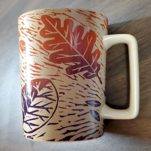 Starbucks Ombre Woodcut Autumn Leaf 12oz. Mug 2017 - Picture 5 of 7